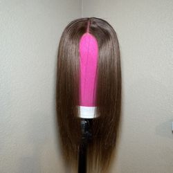 Glueless Closure Brown Wig 