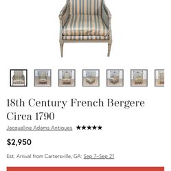 18th Century French Bergere Circa 1790
