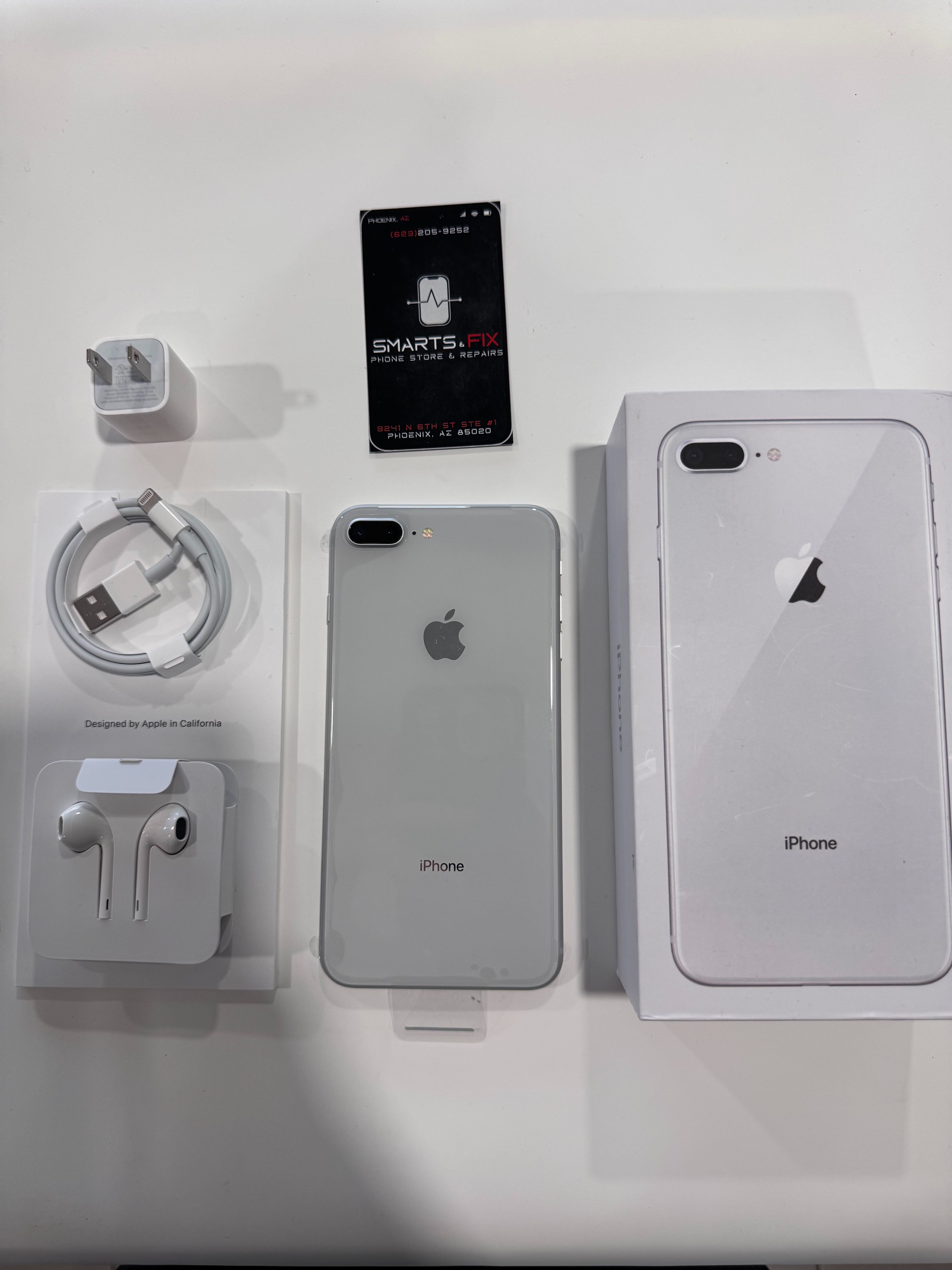 Brand New Apple iPhone 8 Plus 64 GB - White (Unlocked) + Warranty