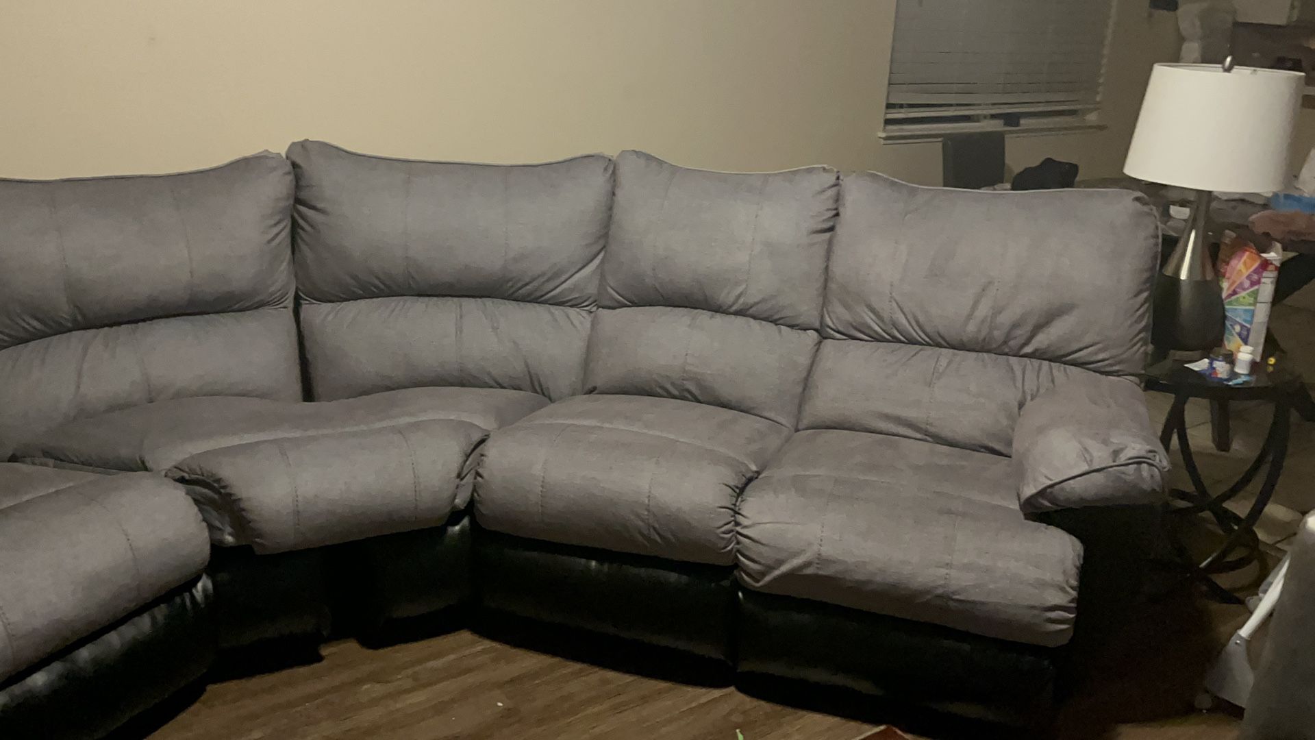 Gray And Black Sectional 