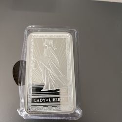 10 Oz Lady of Liberty Silver Bar