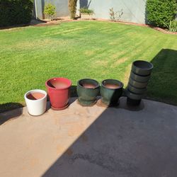 9 Indoor / Outdoor Plant Pots