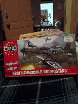 Airfix 1:48 scale p51d mustang airplane model kit