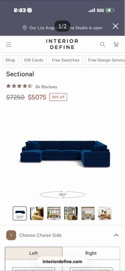 Big blue beautiful sectional $500 obo