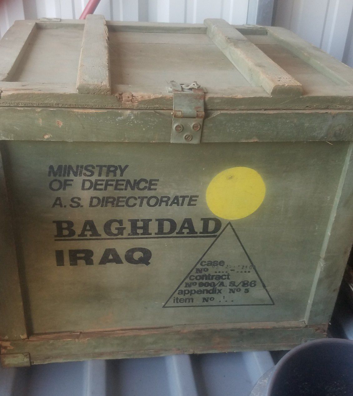 Iraq military crate