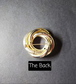 Beautiful Vintage Gold Brooch Pin Thumbnail