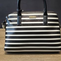 Kate Spade Small Rachelle Brightwater Drive Black/White Stripe