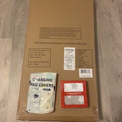 Delta Changing Pad New In Box With (2)2pk Changing Pad  Covers New In Box