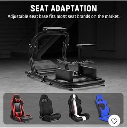 Dardoo 50MM Adjustable Racing Cockpit Fit for Logitech G29 G920 G923, for Thrustmaster, for Fanatec (Wheel/Pedals Not Included