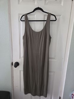 Taupe Sleeveless Midi Bodycon Dress