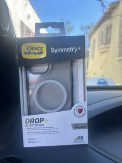 OtterBox iPhone 16e, 16, 15, 14, & 13 Symmetry Series+ Case - Black, Ultra-Sleek, Snaps to MagSafe, Raised Edges Protect Camera & Screen OtterBox