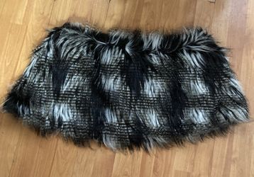 Designer Patricia Field Fur mini skirt, NEW with tags up