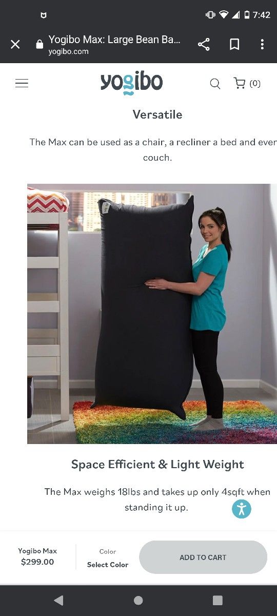 Gray Bean Bag Chair