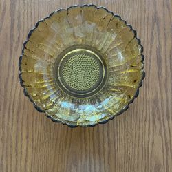 Amber Scalloped Bowl