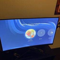 Gaming Monitor Desk And Gaming Chair (the Set Up Complete)