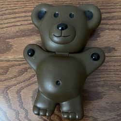 Vintage 1999 Teddy Graham Bear  Snack n Go Storage Container By Nabisco 6” Tall