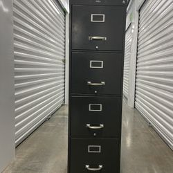 Vintage Metal Filing Cabinet 4-Drawer