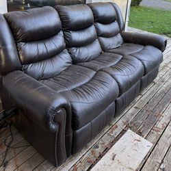 Free Leather Electric Recliner Couch
