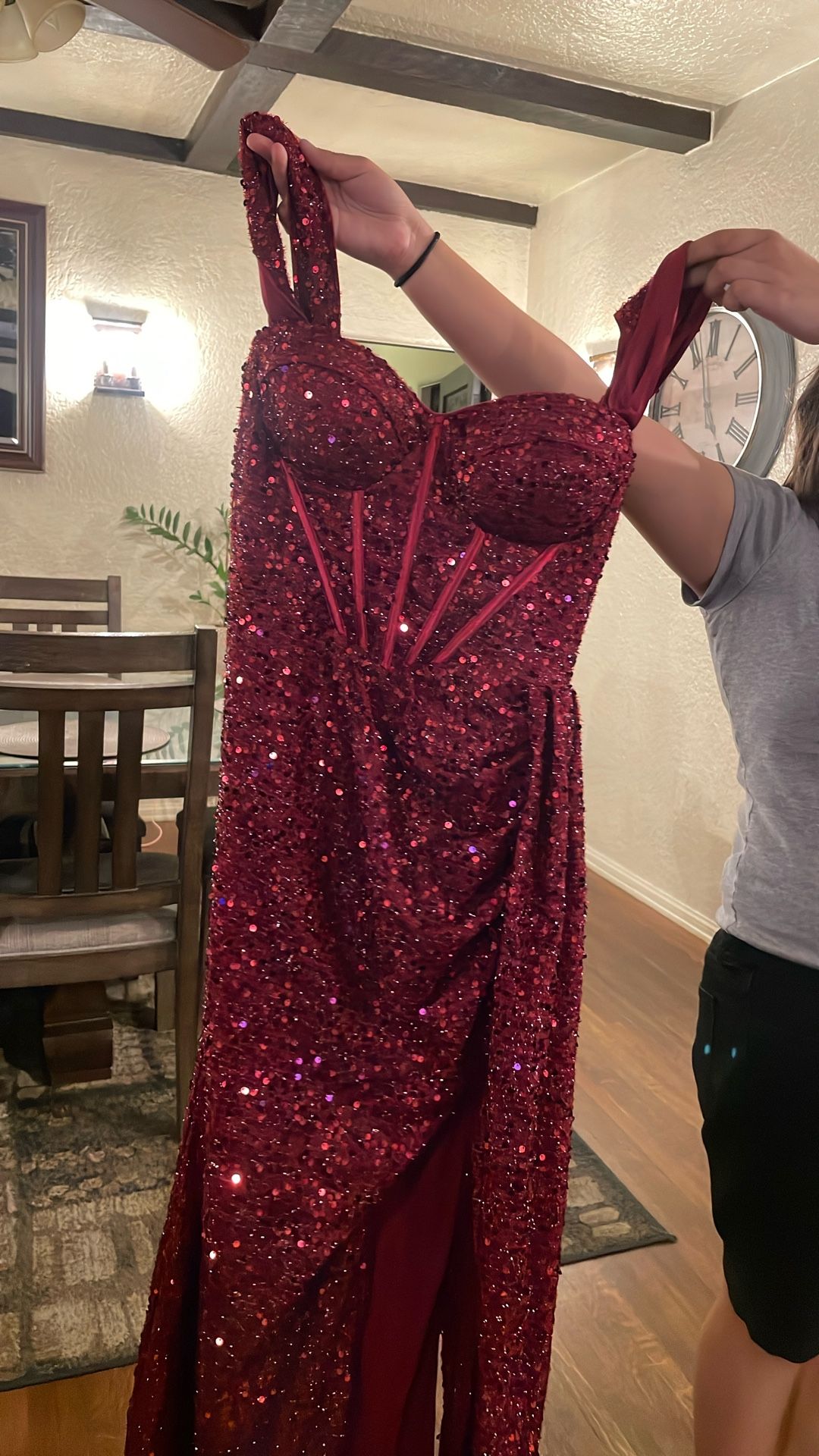 Brand New Dress Size M. Beautiful Color Corset Top Left Leg 🦵 Split