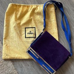 Vintage FENDI purple & Cobalt Blue Beautiful Bag, 