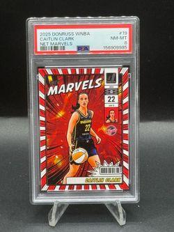 2025 Donruss WNBA Net Marvels #19 Caitlin Clark PSA NM-MT 8
