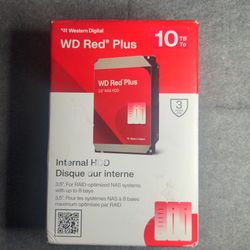 Western Digital 10TB WD Red Plus NAS Internal Hard Drive.