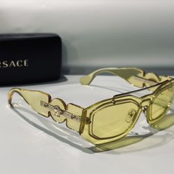 Yellow Versace Biggie Sunglasses 