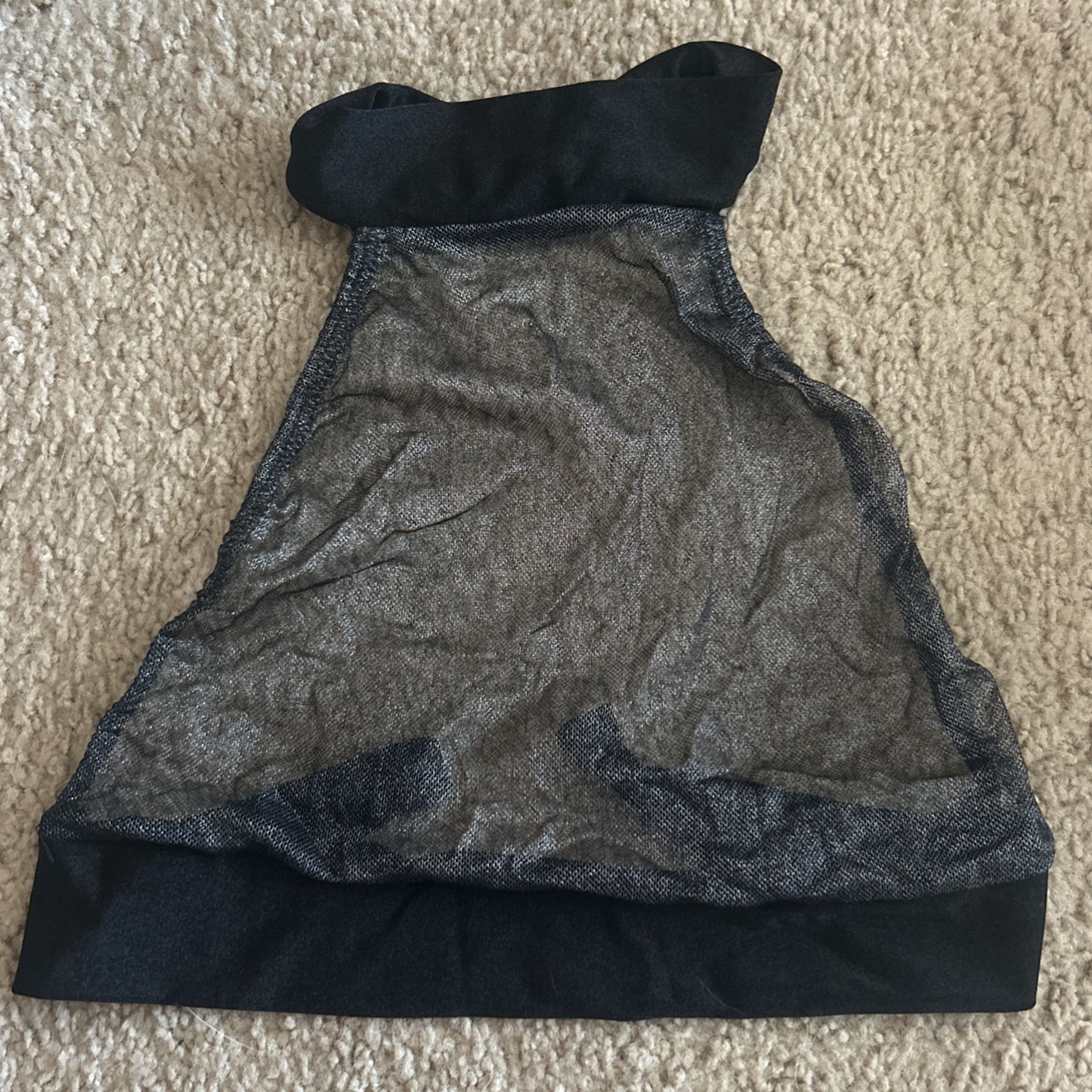 Black Sheer Rave Halter Top