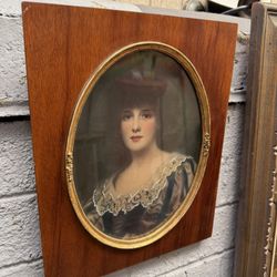 Antique Original Lady Portrait 15 X 12