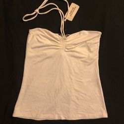 Forever 21 Cream Halter Top