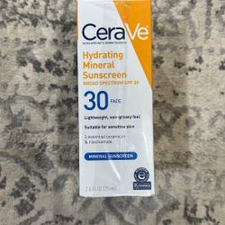 Cerave Hydrating mineral Sunscreen SPF30 - 3 Pack