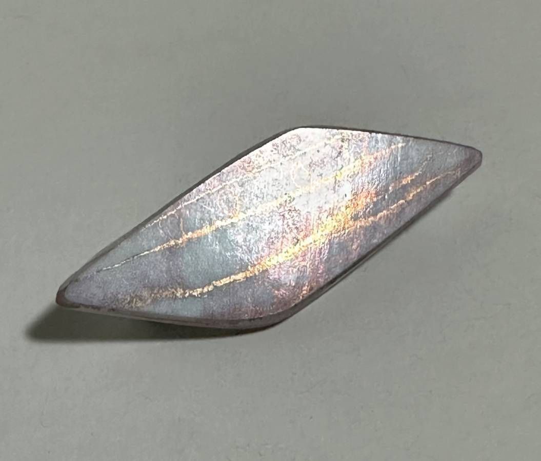 Vintage Lace Agate Pink White Gold Pin Brooch