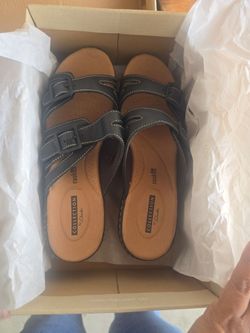 Clark's Delana black leather sandels