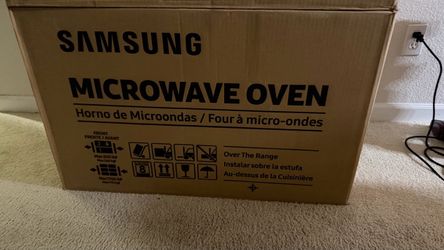 Samsung Over-the-Range Microwave Matte Black Steel - UNOPENED