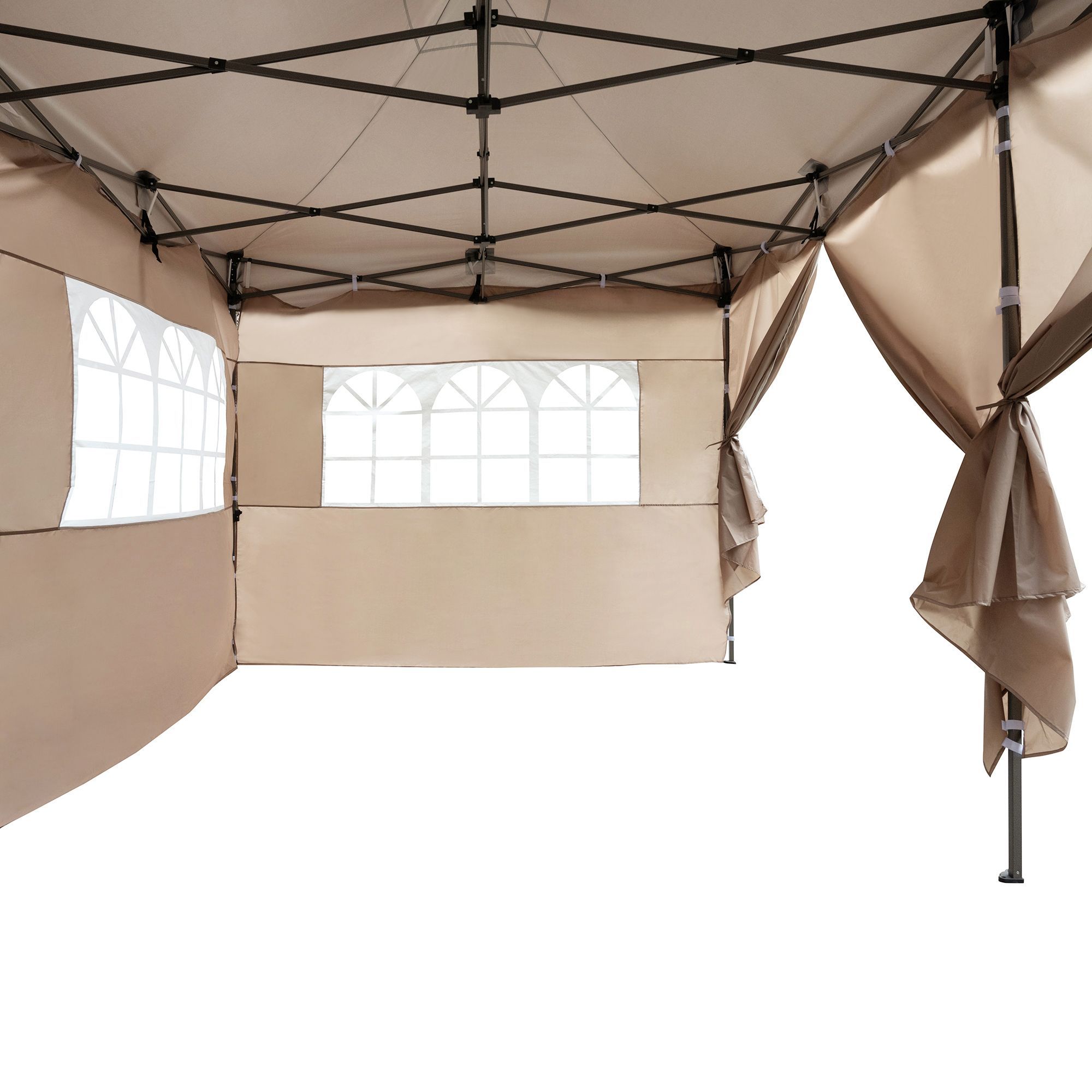 TREXM 10x20 Pop Up Canopy Tent with 6 Sidewalls, Heavy Duty Party Tent, UV and Waterproof Protection, 3 Height Adjustable Outdoor Canopy Tent with Rol Camping & Hiking