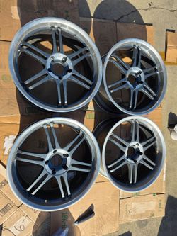 (4) Crimson Racing Sparco Viper R 18" x 8J ET38 Forged Wheels 5x114.3 JDM Rare
