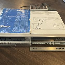 Vintage Zenith Beta Format Video Director VR9775PT: Remote, Manuals, Schematics
