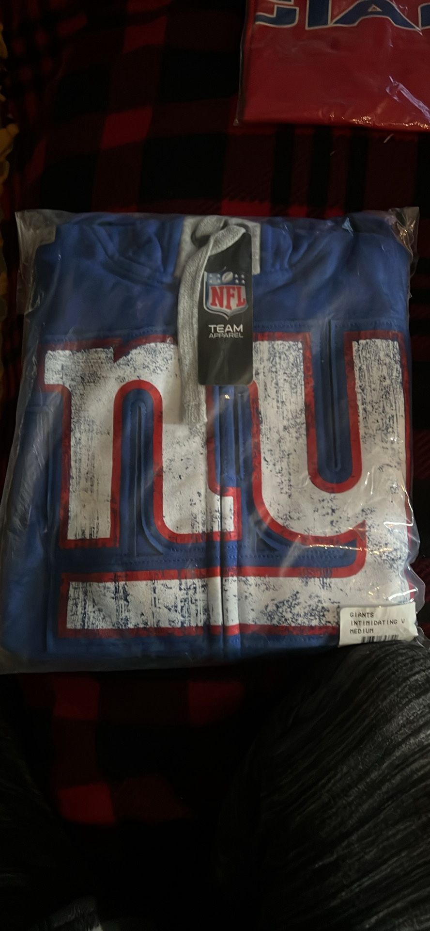 Vintage NY Giants Hoodie Sweat Shirt-zip up -rare