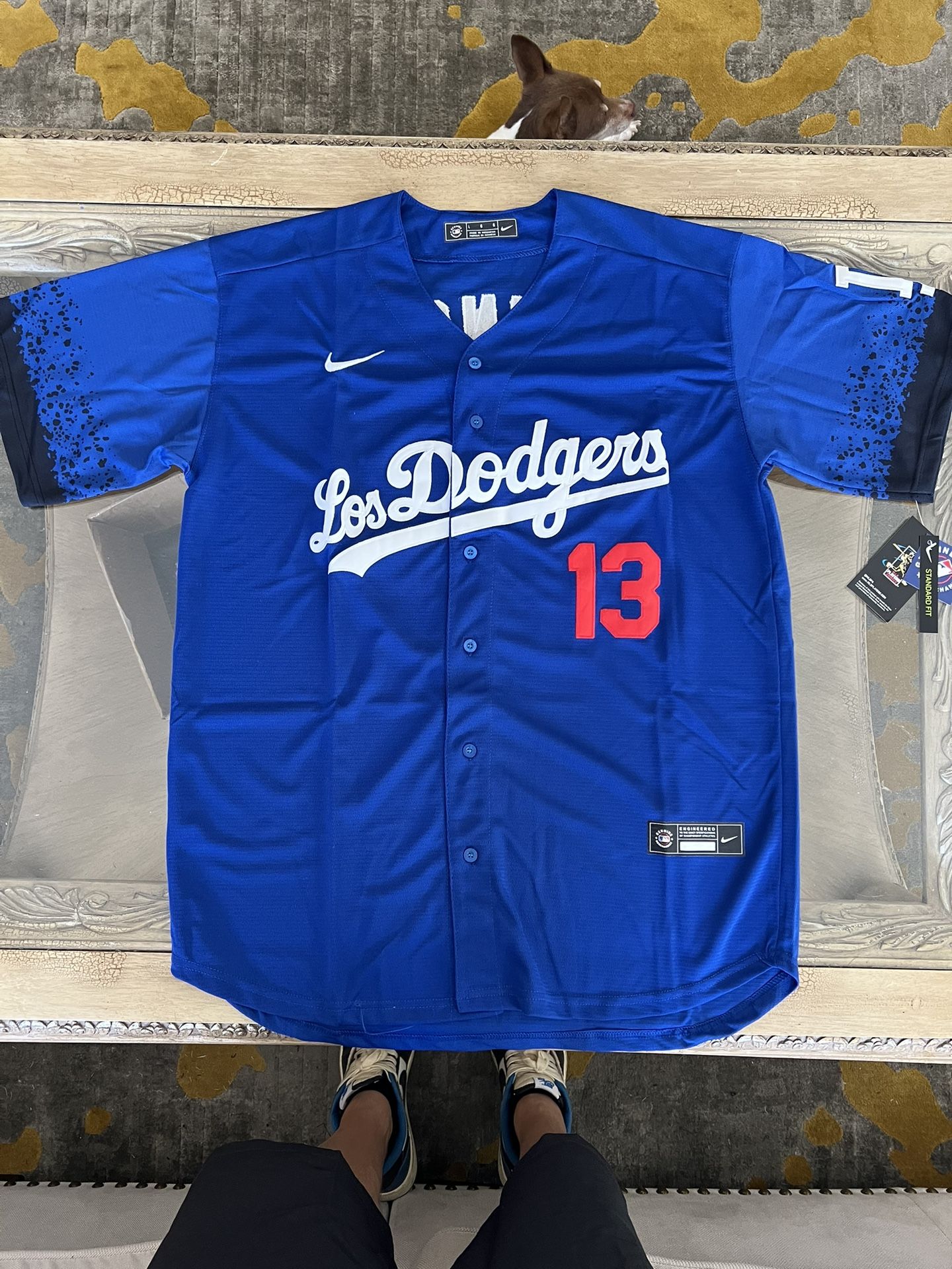 Max Muncy Jersey NEW Mens Large Blue City Connect Los Angeles Dodgers