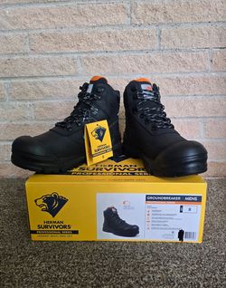 New Nuevas Size 8 Work Boots Steel Toe Water Proof Botas de Trabajo Impermeable Con Casquillo