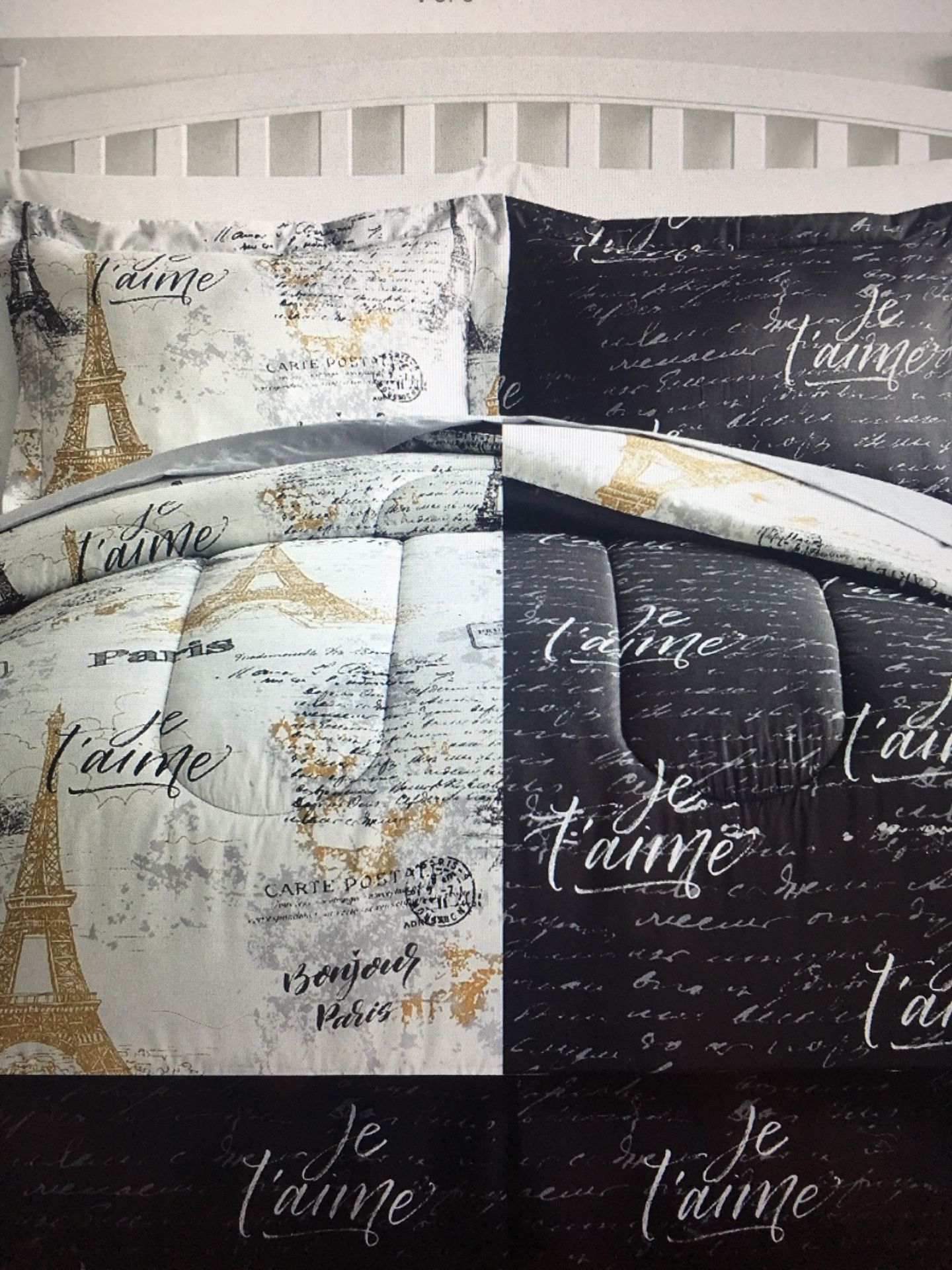 Fairfield Square Collection Paris Gold 7-pc. Reversible Queen Comforter Set