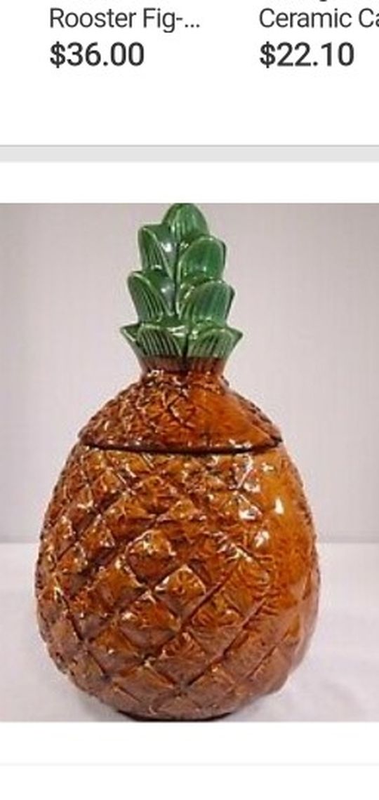 Vintage Pineapple Cookie Jar