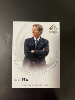 2010 Mark Few SP Authentic #90 Gonzaga Bulldogs Basketball Card
