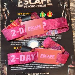 2  VIP Tickets to Escape Halloween