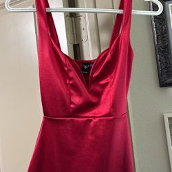Small Satin Red Dress