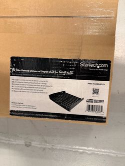 2 StarTech 2U Vented Cantilever Rack Shelf, 16in Deep