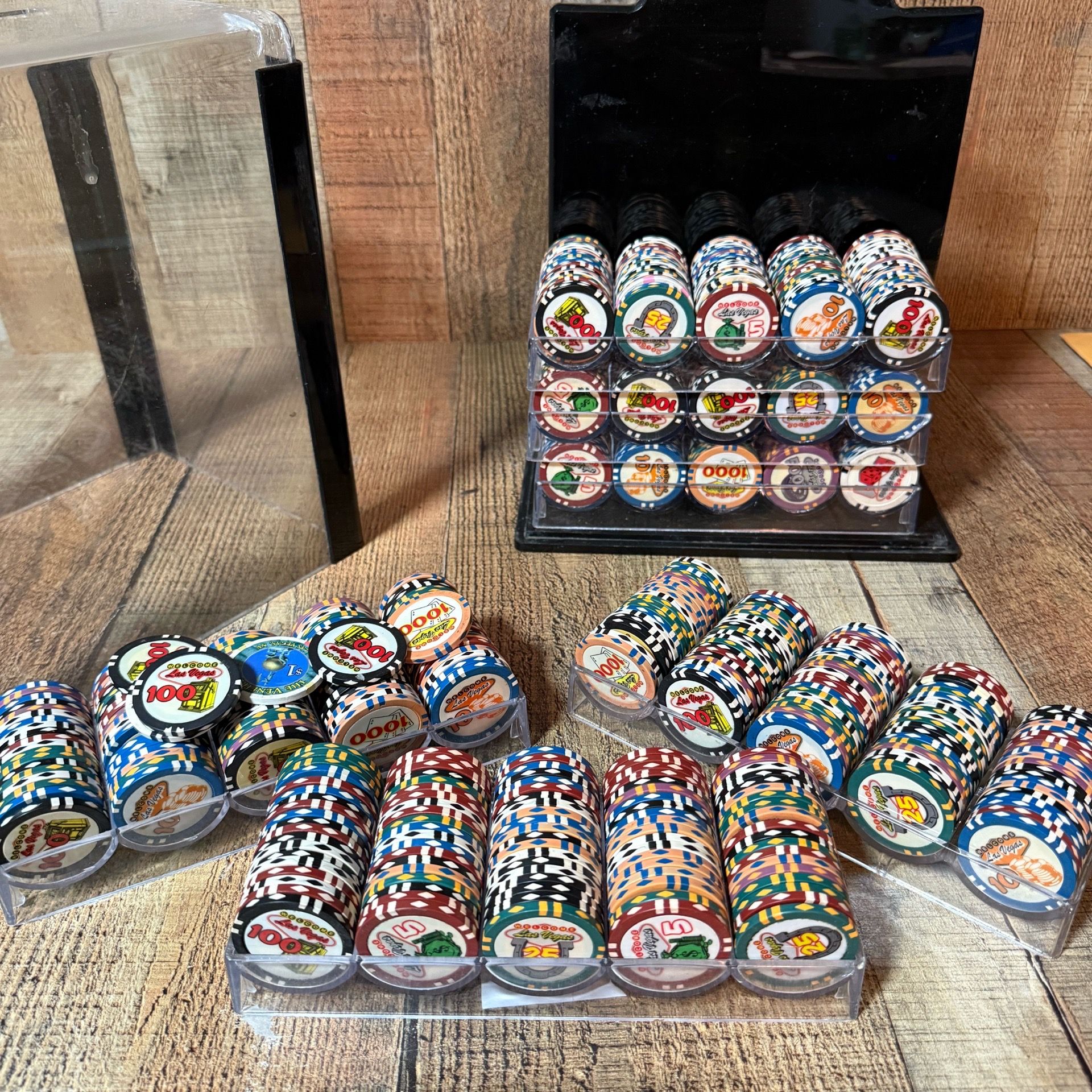 Casino poker chip set Las Vegas 600 chips plus case