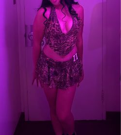 Leopard Print two piece costume