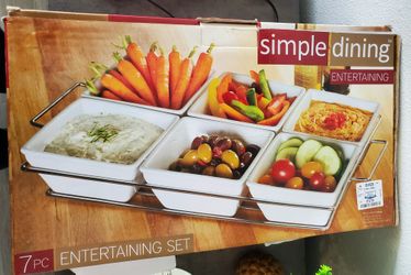 (2) 7 Piece Serving Tray - Simple Dinning