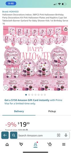 Pink Halloween Party Decorations Set
